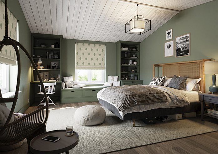 Emily Bond Globe, Fern - Roman Blind - Image 6